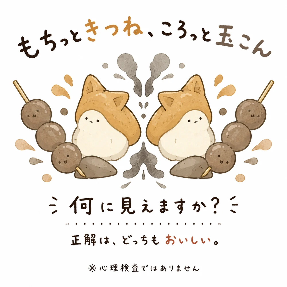 もちっときつね、ころっと玉こんの案内